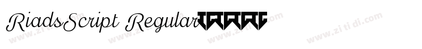 RiadsScript Regular字体转换 RiadsScript Regular字体转换